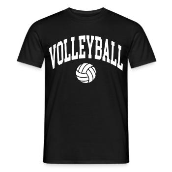 Volleyball - Männer T-Shirt - Schwarz - Vorne - AI Model Male 178 light (178cm)