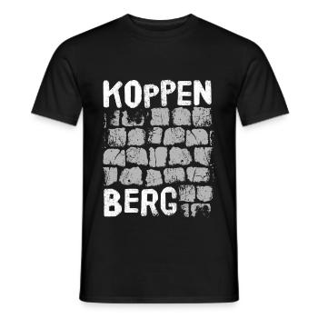 KOPPENBERG COBBLESTONES FLANDERS ROAD BIKE - Men's T-Shirt - black - Front - AI Model Male 178 light (178cm)