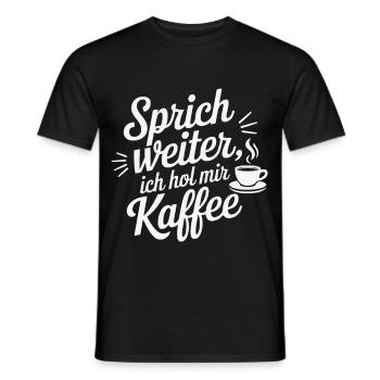 Kaffee Spruch - Männer T-Shirt - Schwarz - Vorne - AI Model Male 178 light (178cm)