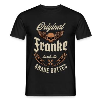 Franke Spruch Franken - Männer T-Shirt - Schwarz - Vorne - AI Model Male 178 light (178cm)