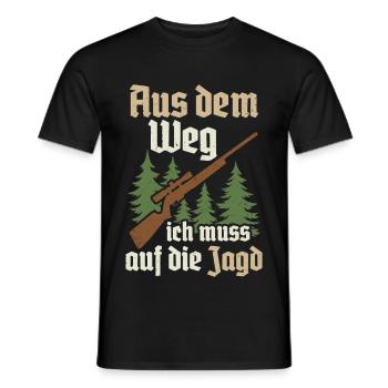 Jäger Jagd Jagdschein Wald Jagen - Männer T-Shirt - Schwarz - Vorne - AI Model Male 178 light (178cm)