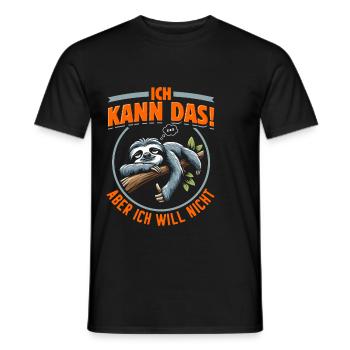 Ich kann das - Männer T-Shirt - Schwarz - Vorne - AI Model Male 178 light (178cm)