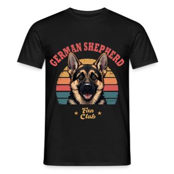 Berger Allemand Homme femme enfant chien race - T-shirt homme - noir - Devant - AI Model Male 178 light (178cm)