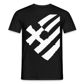 greece flag - Men's T-Shirt - black - Front - AI Model Male 178 light (178cm)