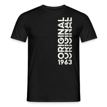 60th Birthday Man Woman Original Vintage 1963 - Men's T-Shirt - black - Front - AI Model Male 178 light (178cm)