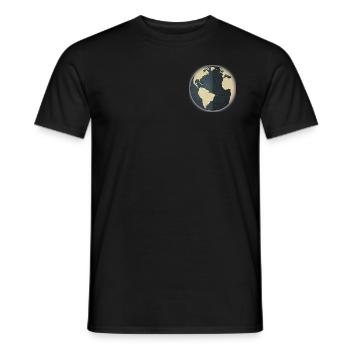 Weltkugel Erde - Männer T-Shirt - Schwarz - Vorne - AI Model Male 178 light (178cm)