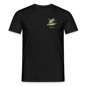 Mais | Gemüse - Männer T-Shirt - Schwarz - Vorne - AI Model Male 178 light (178cm)