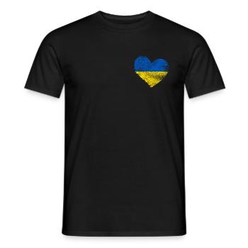 Heart Ukraine - Men's T-Shirt - black - Front - AI Model Male 178 light (178cm)