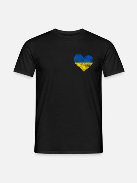 Heart Ukraine - Men's T-Shirt - black