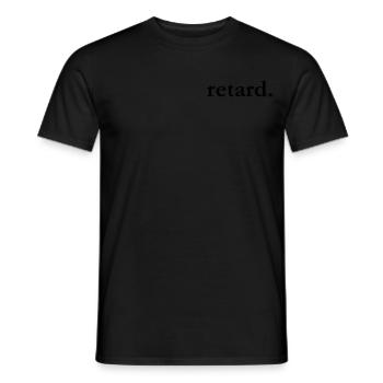 retard - T-shirt homme - noir - Devant - AI Model Male 178 light (178cm)