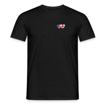 États-Unis Géorgie Drapeau Coeur Forme - T-shirt homme - noir - Devant - AI Model Male 178 light (178cm)