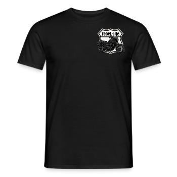 Chopper // Custom // Motorcycle - Men's T-Shirt - black - Front - AI Model Male 178 light (178cm)