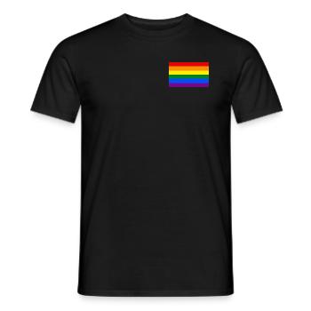 Gay Pride Flag - Men's T-Shirt - black - Front - AI Model Male 178 light (178cm)