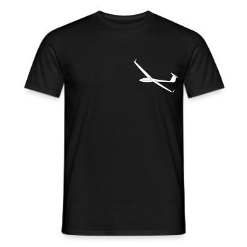 Ls8 neo Segelflugzeug Segelflieger Pilot gleiten - Männer T-Shirt - Schwarz - Vorne - AI Model Male 178 light (178cm)