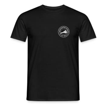 Lauchsportverein - Lauch Verein Logo (klein/w) - Männer T-Shirt - Schwarz - Vorne - AI Model Male 178 light (178cm)