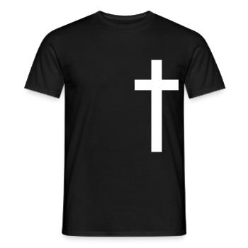 Kreuz - Männer T-Shirt - Schwarz - Vorne - AI Model Male 178 light (178cm)