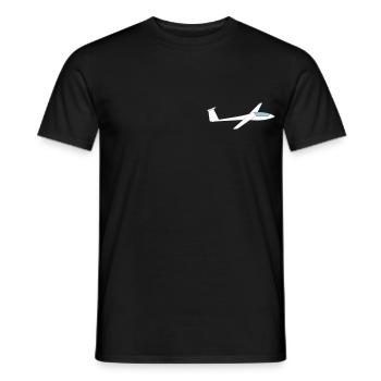 Pilote de planeur de planeur LS3A - T-shirt homme - noir - Devant - AI Model Male 178 light (178cm)
