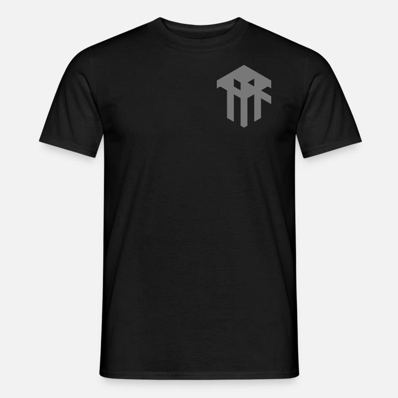 "Teiwaz/Tiwaz" (Tyr, Tir) Vector bind rune, QRF0 © - Männer T-Shirt - Schwarz