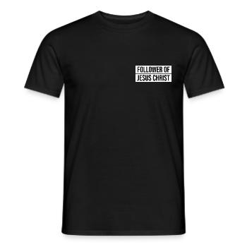 Follower Of Jesus Christ Disciple Christian Gift - Men's T-Shirt - black - Front - AI Model Male 178 light (178cm)