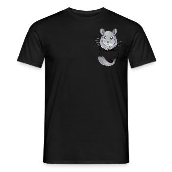Poche Mignon Chinchilla Gris - T-shirt homme - noir - Devant - AI Model Male 178 light (178cm)