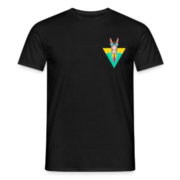 Cool business donkey with sunglasses - Men's T-Shirt - black - Front - AI Model Male 178 light (178cm)