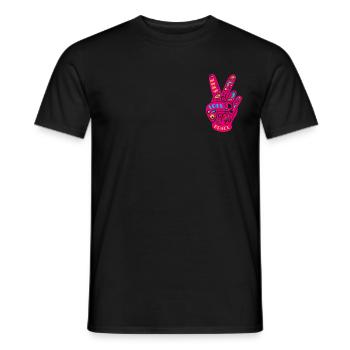 Peace Love Harmony Victory Handzeichen Frieden - Männer T-Shirt - Schwarz - Vorne - AI Model Male 178 light (178cm)