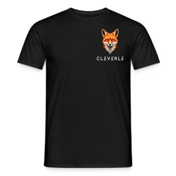 Geometrie Rotfuchs Cleverle - Männer T-Shirt - Schwarz - Vorne - AI Model Male 178 light (178cm)