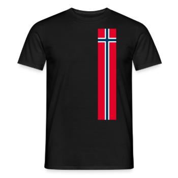 J’aime la tenue T-shirt design Norvège - T-shirt homme - noir - Devant - AI Model Male 178 light (178cm)