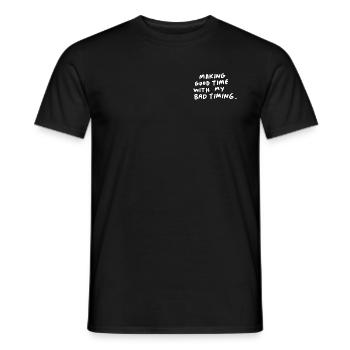 Making good time with my bad timing. - Men's T-Shirt - black - Front - AI Model Male 178 light (178cm)