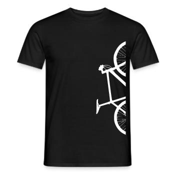 halbes Fahrrad - Männer T-Shirt - Schwarz - Vorne - AI Model Male 178 light (178cm)