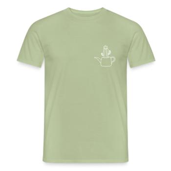 minimalist houseplant - Men's T-Shirt - sage - Front - AI Model Male 178 light (178cm)