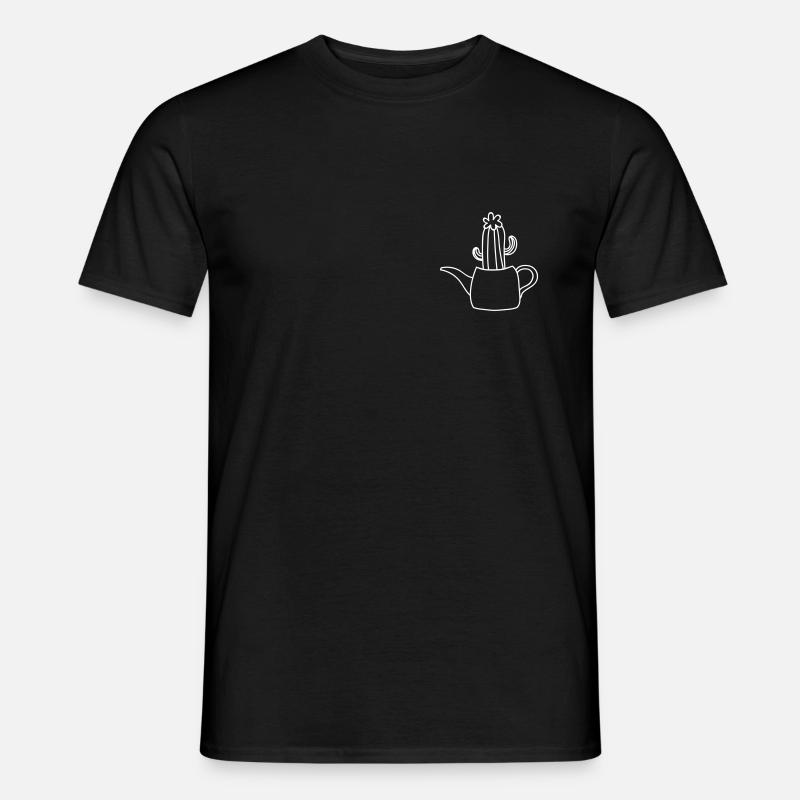 minimalistische Zimmerpflanze - Männer T-Shirt - Schwarz