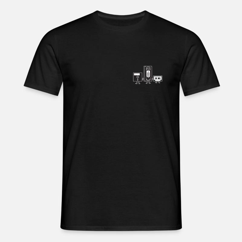 VHS Diskette Kassette - Männer T-Shirt - Schwarz