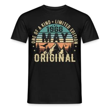 Légendes Mai 1968 Anniversaire Millésime Mai 1968 - T-shirt homme - noir - Devant - AI Model Male 178 light (178cm)