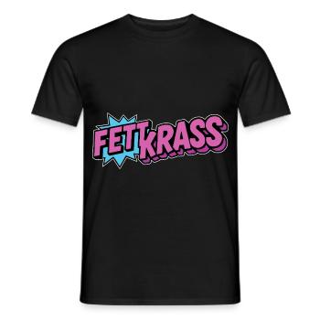 Bold Crass Retro Lettering - Men's T-Shirt - black - Front - AI Model Male 178 light (178cm)