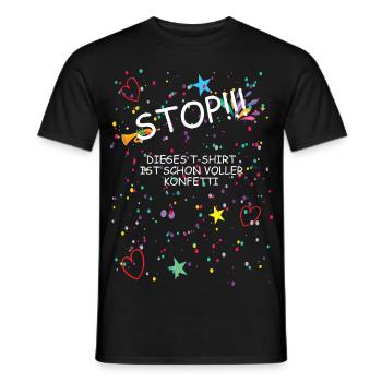 Carnival Confetti Costume - Men's T-Shirt - black - Front - AI Model Male 178 light (178cm)