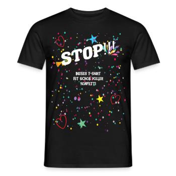 Karneval Konfetti Kostüm - Männer T-Shirt - Schwarz - Vorne - AI Model Male 178 light (178cm)