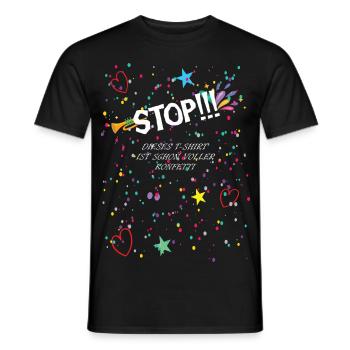 Cologne Carnival Carnival Confetti Costume - Men's T-Shirt - black - Front - AI Model Male 178 light (178cm)