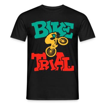 Balance and Control Bike Trial - Men's T-Shirt - black - Front - AI Model Male 178 light (178cm)