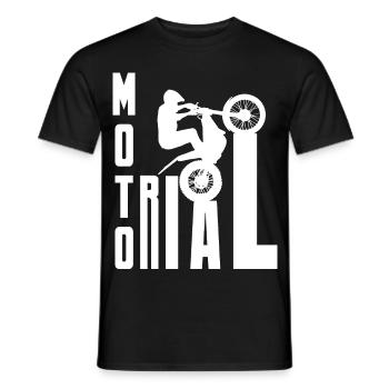 Moto Trial Nachrichten - Trial Bike Rider - Männer T-Shirt - Schwarz - Vorne - AI Model Male 178 light (178cm)