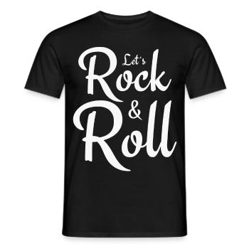 Let’s Rock and Roll - Musique Proverbes - T-shirt homme - noir - Devant - AI Model Male 178 light (178cm)