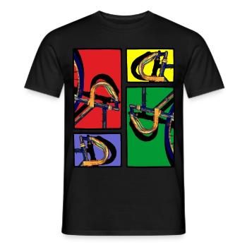Comic Strips Road Bike Keirin - Cycling - Men's T-Shirt - black - Front - AI Model Male 178 light (178cm)