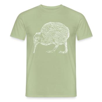 ein Kiwi-Vogel - Männer T-Shirt - Sage - Vorne - AI Model Male 178 light (178cm)