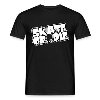 Skate or die - Skateboard - T-shirt homme - noir - Devant - AI Model Male 178 light (178cm)