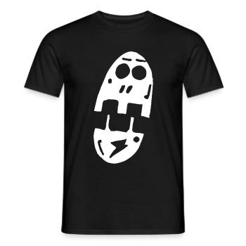 Blitz Schädel mit langem Gesicht Totenkopf - Männer T-Shirt - Schwarz - Vorne - AI Model Male 178 light (178cm)