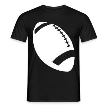Football américain - T-shirt homme - noir - Devant - AI Model Male 178 light (178cm)