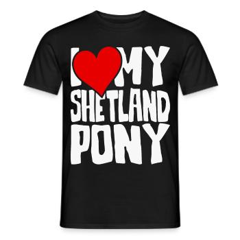 J’adore mon poney Shetland - T-shirt homme - noir - Devant - AI Model Male 178 light (178cm)