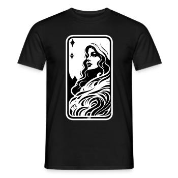 La femme et les étoiles - T-shirt homme - noir - Devant - AI Model Male 178 light (178cm)
