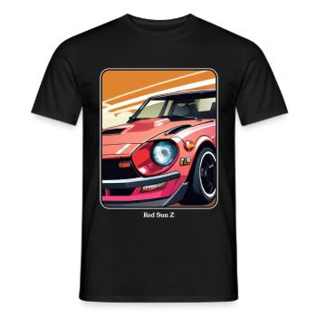 japanisches Auto - der Red Sun Z - JDM - Männer T-Shirt - Schwarz - Vorne - AI Model Male 178 light (178cm)