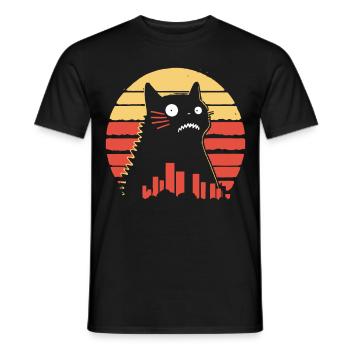 Chat monstre géant - T-shirt homme - noir - Devant - AI Model Male 178 light (178cm)